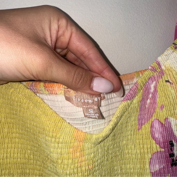 Square Neck Puffy Sleeve Smocked Babydoll Dress Floral Flowy Short Dress S - Picture 6 of 7